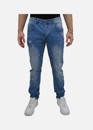 Armor Jeans | LIGHT BLUE RIPPED SKINNY JEANS