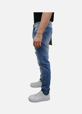 Armor Jeans | LIGHT BLUE RIPPED SKINNY JEANS