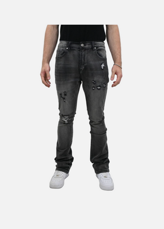 Armor Jeans | VINTAGE WASH RIPPED STACKED JEANS