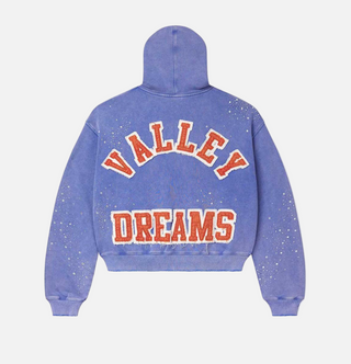 Vale Forever | Sun Clustered Zip Up Blue Hoodie