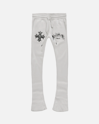 See You in Paradise | Tour Stacked Sweatpants (Light Grey)