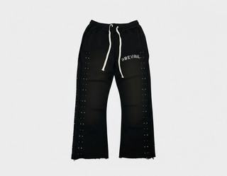 Legends Prevail | Flare Rhinestone sweatpants (black)