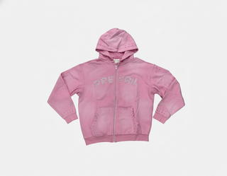 Prevail | Flare Rhinestone hoodie (Pink)