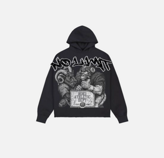 Roku Studio | NO LIMIT BOXY FLEECE HOODIE (Black)