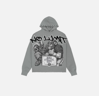 Roku Studio | NO LIMIT BOXY FLEECE HOODIE (Concrete)