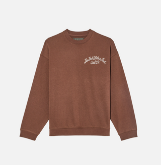 Cult Of Individuality | Cult's Novelty Fleece Crew Sweatshirt in Chocolate