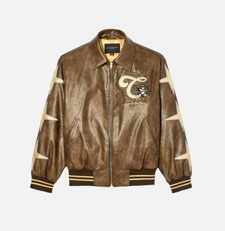 Cult Of Individuality | Cult's Legends Varsity Jacket in Brown