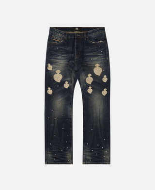 When Smoke Clears | CHAINSTITCH DENIM (DARK BLUE SANDBLAST)