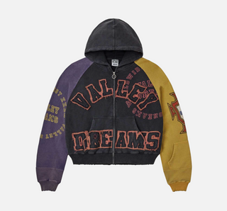 Vale Forever | Crest Zip Up Hoodie Black