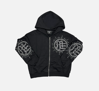 Mixed Emotion | ‘Eclipse’ Black Rhinestone Hoodie