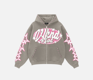 WKNDRIOT | HIGH FASHION (PINK RHINESTONES) HOODY