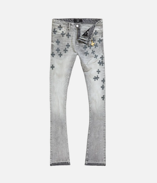 See You In Paradise | Super Skinny Stacked Forbidden Fruit Denim (Cement Wash)