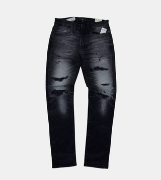 Jordan Craig | Sean-Distressed Slim taper jeans (Black Shadow)