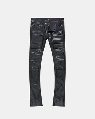 Jordan Craig | Skinny Stacked Fit - Thriller Cargo Pants (Black) - Ross Stacked Collection