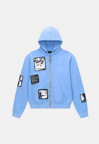 RTA | Zev Zip Hoodie | Blue Digital Patch