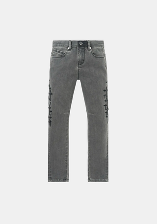 RTA Kids | KIDS BENSON SKINNY JEAN | CLOUDED MIST CROSS PATCH