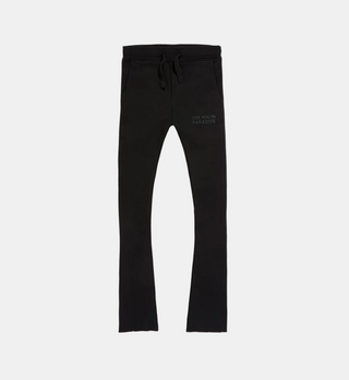 See You in Paradise | Kids SYIP Tonal Stacked Sweatpants (Black)