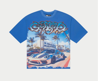 Godspeed | Car Meet Miami Tee (Blue Wash)