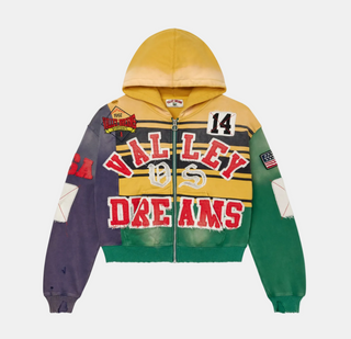 Vale Forever | Collage Zip Up Hoodie Mardi Gras