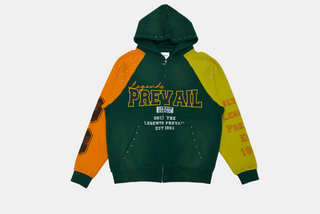 Legends Prevail | LP COLOR BLOCK HOODIE GREEN-ORANGE