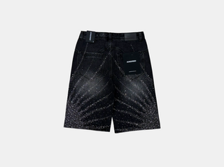 Kindred | Studded Baggy Jean Shorts (Black)