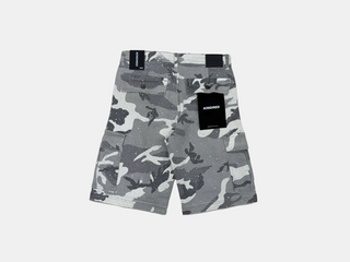 Kindred | Grey Camo Baggy Jean Shorts