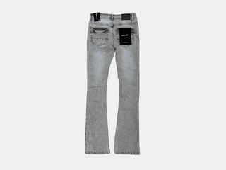 Kindred | Chrome-Studded Flared Jeans (Grey)