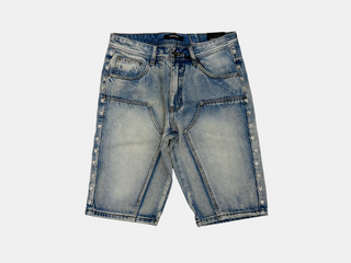 Kindred | Skull-Studded Jean Shorts (Blue)
