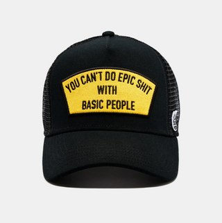Cult Of Individuality | "Cant Do Epic Shit" Mesh Back Trucker Hat in Black