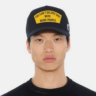 Cult Of Individuality | "Cant Do Epic Shit" Mesh Back Trucker Hat in Black