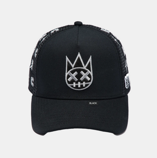 Cult Of Individuality | Repeat Pattern Monochromatic Hat In Black