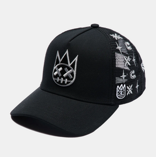 Cult Of Individuality | Repeat Pattern Monochromatic Hat In Black