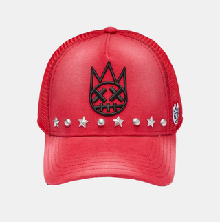Cult Of Individuality | Mesh Back Trucker Hat "Horseman" In Rococco Red