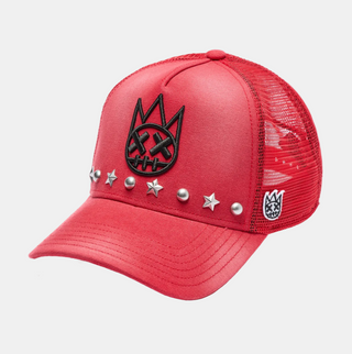 Cult Of Individuality | Mesh Back Trucker Hat "Horseman" In Rococco Red