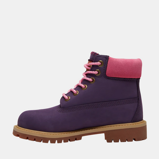 TImberland | Junior Premium 6-Inch Waterproof Boot (Dark Purple Nubuck/Pink)