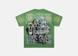 Majestik | DYED F.TERRY DTG GRAPHIC TEES (Green)
