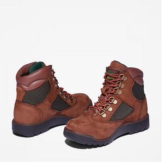 Timberland | Junior 6-Inch Field Boot (Dark Brown Nubuck)