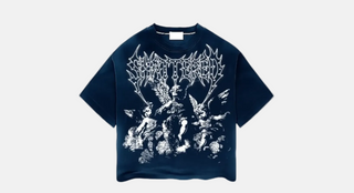 Shattered Hearts | FALLIN ANGELS NAVY TEE