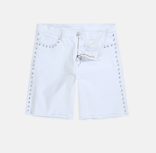 See You In Paradise | Heavy Metal Denim Shorts (White)