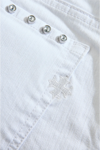 See You In Paradise | Heavy Metal Denim Shorts (White)