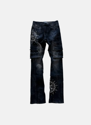 Vicious | Rhinestone Denim - Black - VC1103