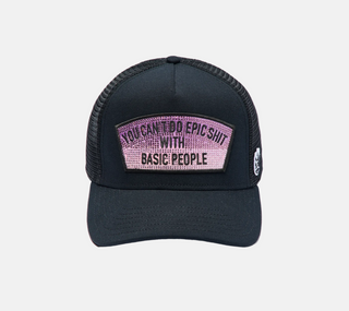Cult Of Individuality | Mesh Trucker Hat "Epic Shit" Crystals In Black