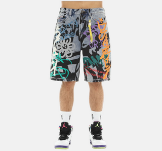 Cult of Individuality | Grunge Shorts in Graffiti