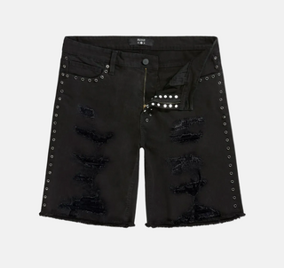 See You In Paradise | Heavy Metal Denim Shorts (Black)
