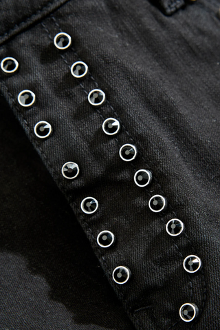 See You In Paradise | Heavy Metal Denim Shorts (Black)