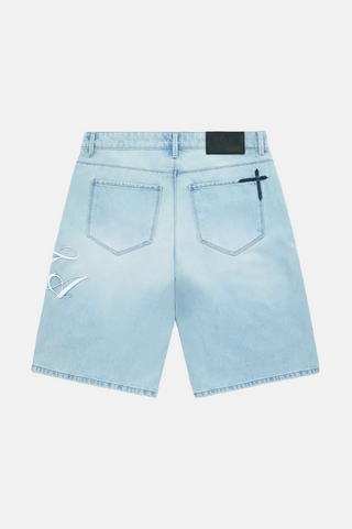 RTA | GUSTAVO DENIM SHORT | SOFT HORIZON CURSIVE