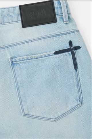 RTA | GUSTAVO DENIM SHORT | SOFT HORIZON CURSIVE
