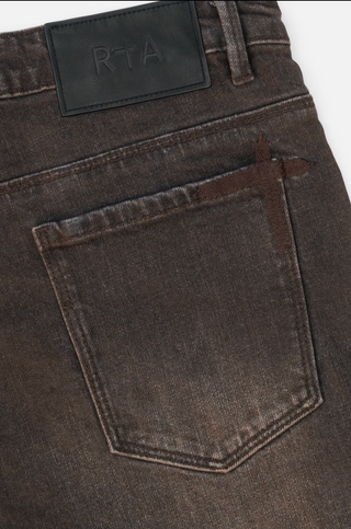RTA | BRYANT SKINNY JEAN | MOCHA DRIFT CROSS PATCH
