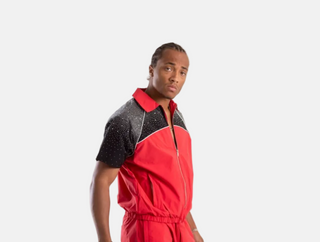 KINDRED | RHINESTONE NYLON TOP (RED)