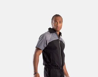 KINDRED | RHINESTONE NYLON TOP (BLACK/GREY)